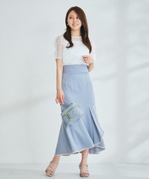 美品✨トリコ コムデギャルソン スカート 変形デザイン アシンメトリー AD2021 コムデギャルソン comme des garons 異素材切替チュール