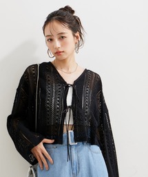 VIS | リボンづかいクロシェカーディガン(カーディガン/ボレロ)