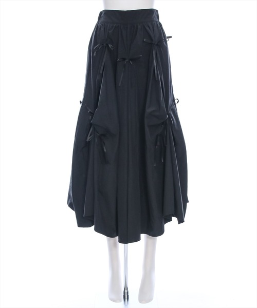 clear（クリア）の「タックリボンフレアスカート[バレエコア ガーリー]≪再入荷≫（スカート・レディース・ブラック/オフホワイト・F）」の17枚目の写真