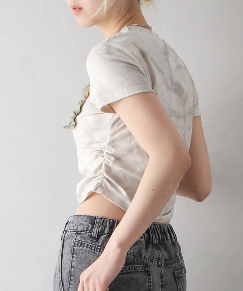 SpRay(スプレイ)の「FOREVERフリンジちびTシャツ(Tシャツ/カットソー・レディース・ブラウン/チャコールグレー/アイボリー・FREE)」の15枚目の写真