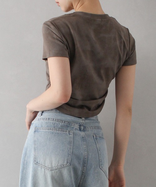 SpRay(スプレイ)の「FOREVERフリンジちびTシャツ(Tシャツ/カットソー・レディース・ブラウン/チャコールグレー/アイボリー・FREE)」の22枚目の写真