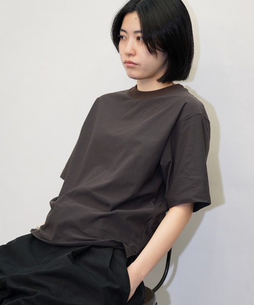 SUNNY  SPORTS（サニースポーツ）の「SUNNY SPORTS / サニースポーツ BASIC CREW TEE Primeflex ベーシック オーバーサイズ クルーネック Tシャツ プライムフレックス（Tシャツ/カットソー・メンズ・ブラック/ブラウン/ホワイト・MEDIUM/X-LARGE/XX-LARGE/X-SMALL/LARGE）」の3枚目の写真