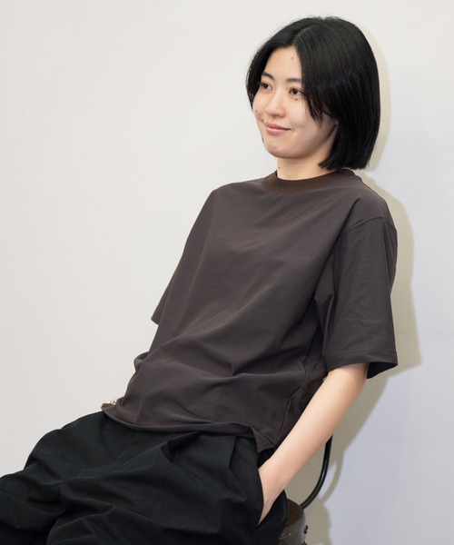 SUNNY  SPORTS（サニースポーツ）の「SUNNY SPORTS / サニースポーツ BASIC CREW TEE Primeflex ベーシック オーバーサイズ クルーネック Tシャツ プライムフレックス（Tシャツ/カットソー・メンズ・ブラック/ブラウン/ホワイト・MEDIUM/X-LARGE/XX-LARGE/X-SMALL/LARGE）」の5枚目の写真