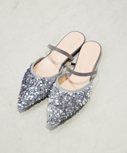 paravion（パラビオン）の「スパンコールミュール（サンダル・レディース・ブラック/シルバー・S/M/L）」の5枚目の写真