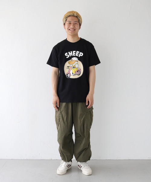 UNIT CHEST(ユニットチェスト)の「【UNIT CHEST】unique unisex T-shirt SHEEP by キタ大介(Tシャツ/カットソー・メンズ・ブラック/ホワイト・M/S/L)」の9枚目の写真