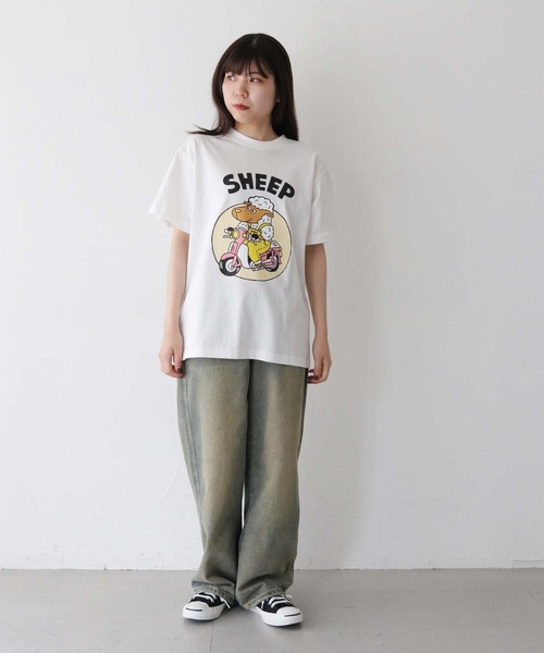 UNIT CHEST(ユニットチェスト)の「【UNIT CHEST】unique unisex T-shirt SHEEP by キタ大介(Tシャツ/カットソー・メンズ・ブラック/ホワイト・M/S/L)」の13枚目の写真