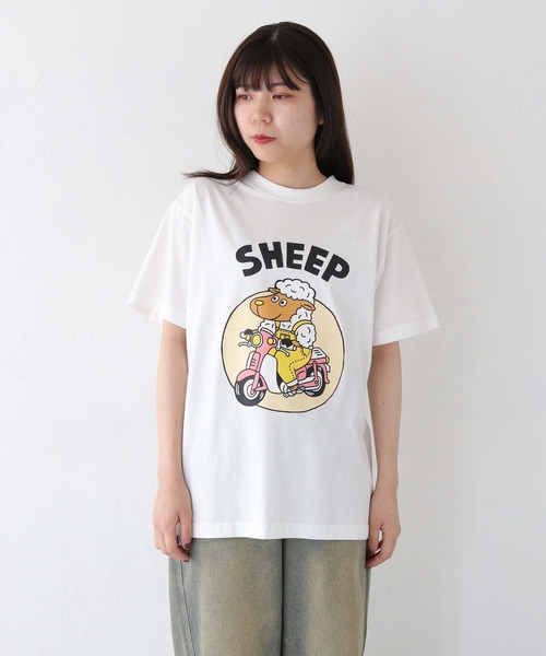 UNIT CHEST(ユニットチェスト)の「【UNIT CHEST】unique unisex T-shirt SHEEP by キタ大介(Tシャツ/カットソー・メンズ・ブラック/ホワイト・M/S/L)」の12枚目の写真