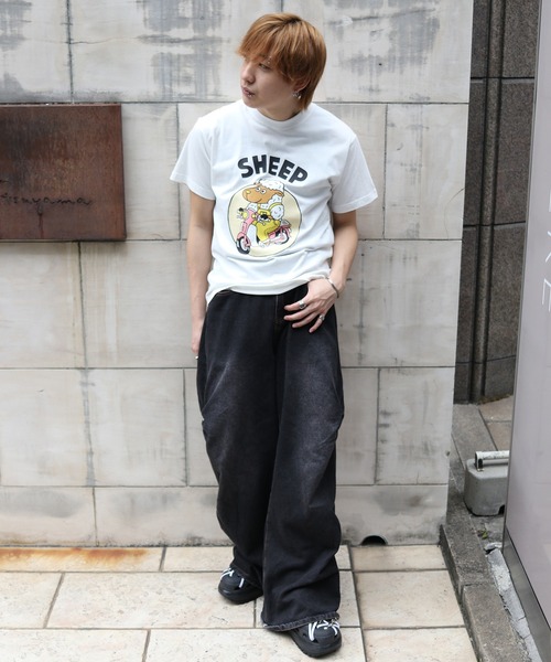 UNIT CHEST(ユニットチェスト)の「【UNIT CHEST】unique unisex T-shirt SHEEP by キタ大介(Tシャツ/カットソー・メンズ・ブラック/ホワイト・M/S/L)」の17枚目の写真