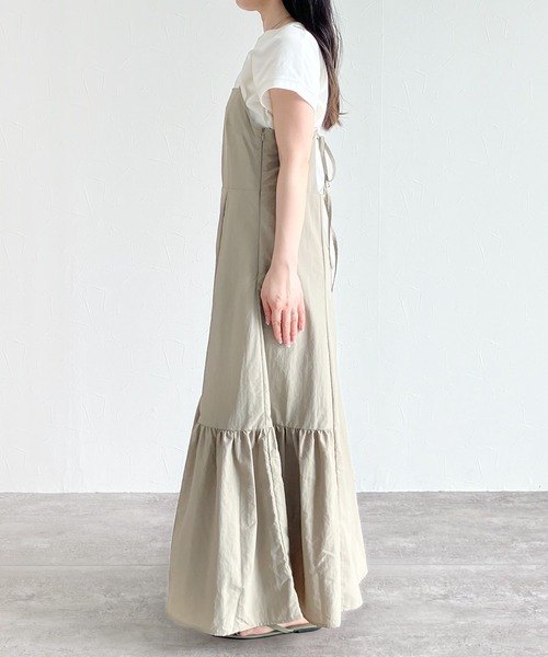 reca（レカ）の「ナイロンキャミワンピース（ワンピース・レディース・ブラック/ベージュ・M）」の12枚目の写真