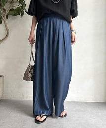 DouDou | テンセルデニムタックワイドパンツ(デニムパンツ)