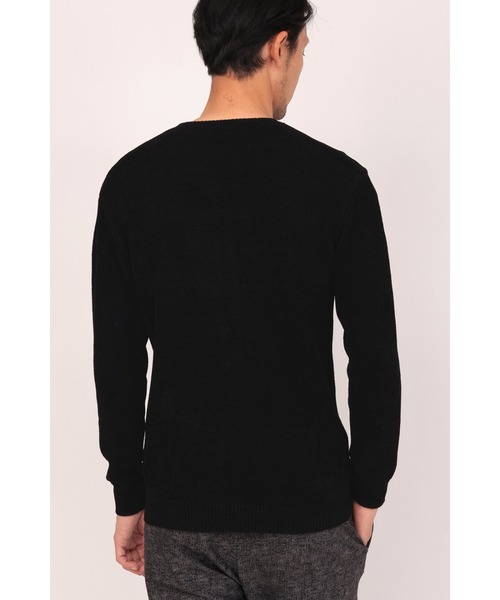 セール】HIGH STREET∴MIXモールVネックニット（ニット/セーター