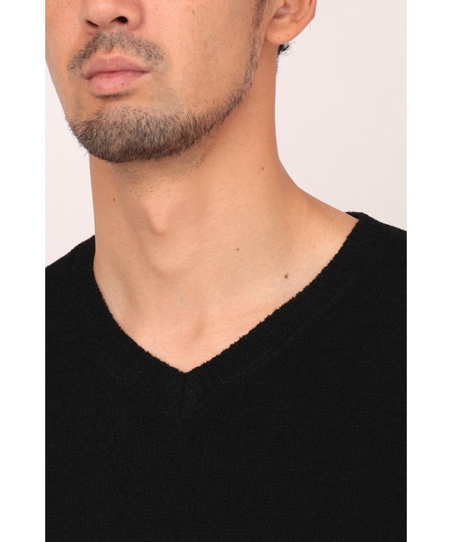 セール】HIGH STREET∴MIXモールVネックニット（ニット/セーター