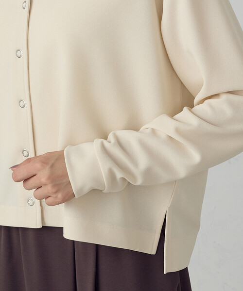COMME CA ISM（コムサイズム）の「スナップボタン カーディガン（カーディガン/ボレロ・レディース・ダークブラウン/アイボリー・MEDIUM/LARGE）」の13枚目の写真