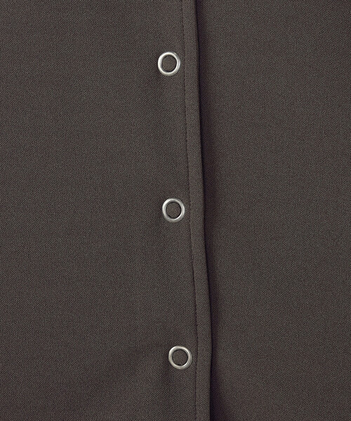 COMME CA ISM（コムサイズム）の「スナップボタン カーディガン（カーディガン/ボレロ・レディース・ダークブラウン/アイボリー・MEDIUM/LARGE）」の10枚目の写真