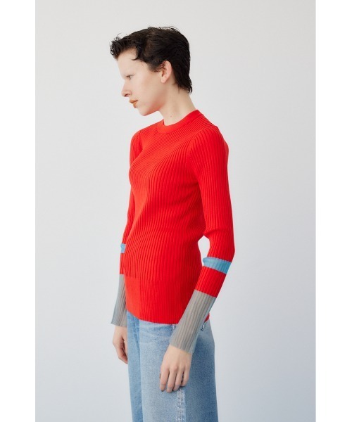 HeRIN.CYE（ヘリンドットサイ）の「Sheer knit compilation tops　　シアーニットコンピレーショントップス（ニット/セーター・レディース・オフホワイト/レッド/グレー/ネイビー・FREE）」の11枚目の写真