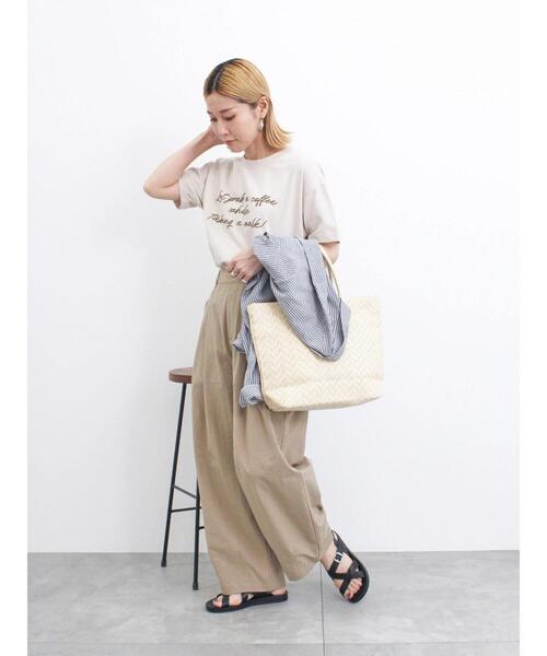 Samansa Mos2 blue（サマンサモスモスブルー）の「発泡プリントTシャツ（Tシャツ/カットソー・レディース・モカ/オフホワイト/ライトベージュ・F）」の22枚目の写真