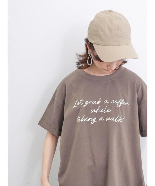 Samansa Mos2 blue（サマンサモスモスブルー）の「発泡プリントTシャツ（Tシャツ/カットソー・レディース・モカ/オフホワイト/ライトベージュ・F）」の19枚目の写真