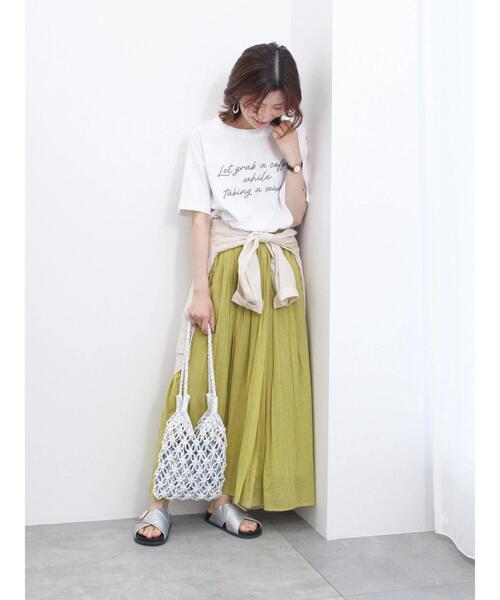 Samansa Mos2 blue（サマンサモスモスブルー）の「発泡プリントTシャツ（Tシャツ/カットソー・レディース・モカ/オフホワイト/ライトベージュ・F）」の13枚目の写真