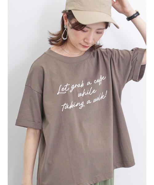 Samansa Mos2 blue（サマンサモスモスブルー）の「発泡プリントTシャツ（Tシャツ/カットソー・レディース・モカ/オフホワイト/ライトベージュ・F）」の12枚目の写真