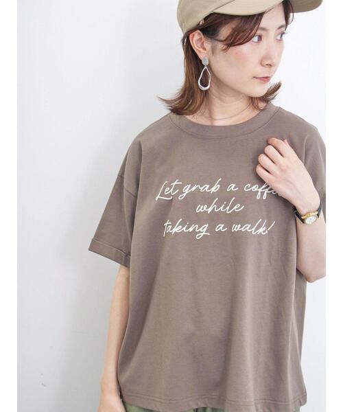 Samansa Mos2 blue（サマンサモスモスブルー）の「発泡プリントTシャツ（Tシャツ/カットソー・レディース・モカ/オフホワイト/ライトベージュ・F）」の11枚目の写真