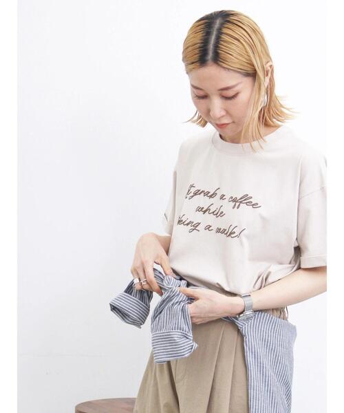 新品 SM2 blue☆発泡プリントTシャツ Samansa Mos2 blue（サマンサモスモスブルー）の「発泡プリントT