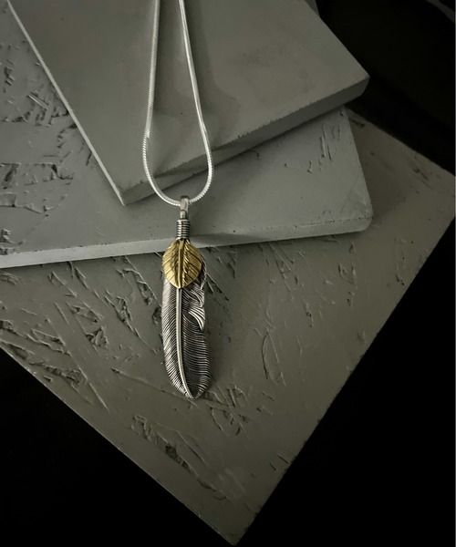 【セール】【blatto 925silver】925シルバートップ フェザー ネックレス bla-necklace-f008 N（ネックレス）｜Burner（バーナー） 8,085円