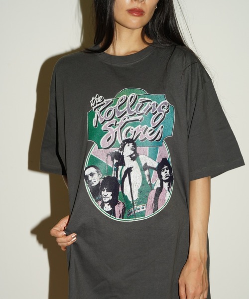 CULTURE SUPPLY(カルチャー サプライ)の「ROCK TEE STONES2(Tシャツ/カットソー・レディース・スミクロ・FREE)」の1枚目の写真