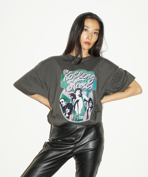 CULTURE SUPPLY(カルチャー サプライ)の「ROCK TEE STONES2(Tシャツ/カットソー・レディース・スミクロ・FREE)」の5枚目の写真