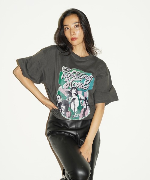CULTURE SUPPLY(カルチャー サプライ)の「ROCK TEE STONES2(Tシャツ/カットソー・レディース・スミクロ・FREE)」の6枚目の写真