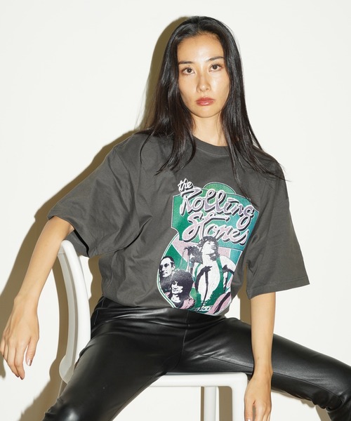 CULTURE SUPPLY(カルチャー サプライ)の「ROCK TEE STONES2(Tシャツ/カットソー・レディース・スミクロ・FREE)」の7枚目の写真
