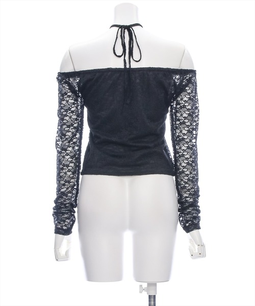 clear（クリア）の「マルチwayレーストップス [肌見せ スタイルアップ]≪再入荷≫（Tシャツ/カットソー・レディース・オフホワイト/ブラック/ブルーグレー・F）」の8枚目の写真