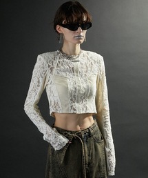 PRANK PROJECT | 【24AUTUMN PRE ORDER】モールレーストップ / Mole Lace Top(Tシャツ/カットソー)