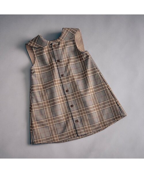 Seraph（セラフ）の「【3way】カラージャンパースカート（ジャンパースカート・キッズ・ブラウン/ベージュ/グレー・80/90/95/100/110/120/130/140）」の9枚目の写真