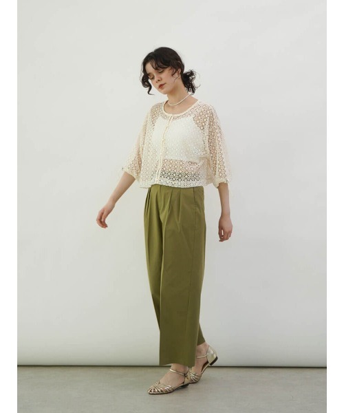 FIKA.(フィーカ)の「Drost openwork knit cardigan(カーディガン/ボレロ・レディース・オフホワイト/ブラック・MEDIUM)」の4枚目の写真