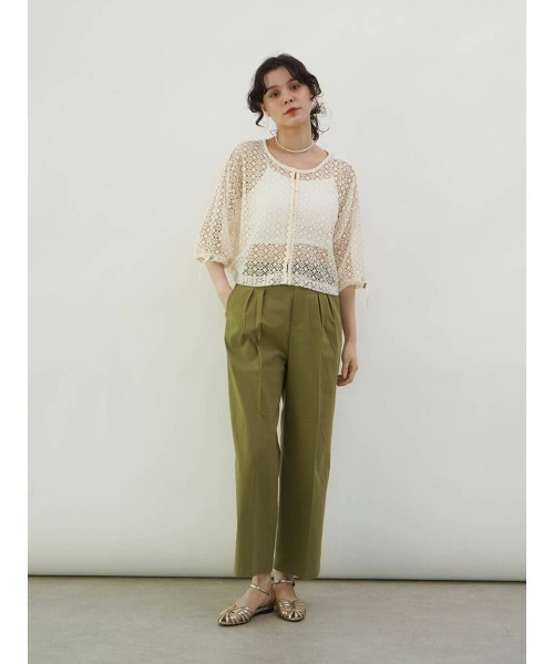 FIKA.(フィーカ)の「Drost openwork knit cardigan(カーディガン/ボレロ・レディース・オフホワイト/ブラック・MEDIUM)」の5枚目の写真