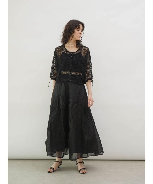 FIKA.(フィーカ)の「Drost openwork knit cardigan(カーディガン/ボレロ・レディース・オフホワイト/ブラック・MEDIUM)」の10枚目の写真