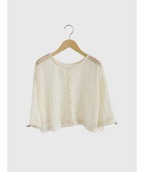 FIKA.(フィーカ)の「Drost openwork knit cardigan(カーディガン/ボレロ・レディース・オフホワイト/ブラック・MEDIUM)」の8枚目の写真