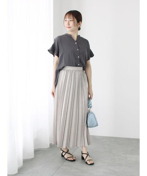 Te chichi TERRASSE（テチチテラス）の「【イージーケア】メタルボタンフレア袖ブラウス（シャツ/ブラウス・レディース・ブルー/チャコールグレー/オフホワイト・F）」の11枚目の写真