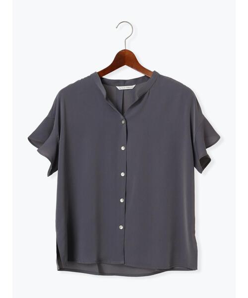 Te chichi TERRASSE（テチチテラス）の「【イージーケア】メタルボタンフレア袖ブラウス（シャツ/ブラウス・レディース・ブルー/チャコールグレー/オフホワイト・F）」の15枚目の写真