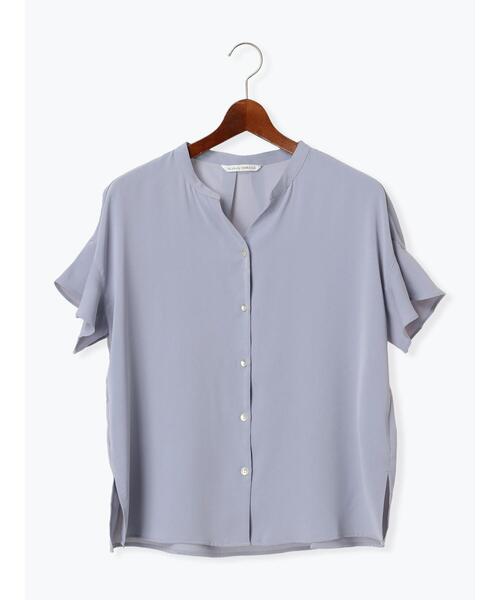 Te chichi TERRASSE（テチチテラス）の「【イージーケア】メタルボタンフレア袖ブラウス（シャツ/ブラウス・レディース・ブルー/チャコールグレー/オフホワイト・F）」の17枚目の写真