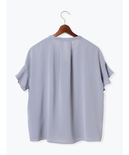 Te chichi TERRASSE（テチチテラス）の「【イージーケア】メタルボタンフレア袖ブラウス（シャツ/ブラウス・レディース・ブルー/チャコールグレー/オフホワイト・F）」の18枚目の写真