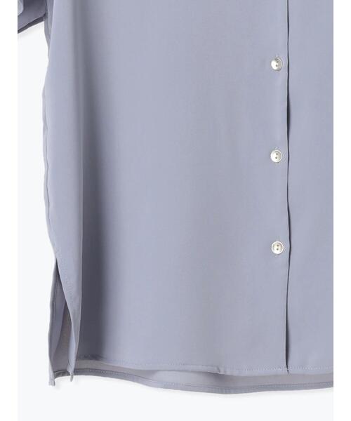 Te chichi TERRASSE（テチチテラス）の「【イージーケア】メタルボタンフレア袖ブラウス（シャツ/ブラウス・レディース・ブルー/チャコールグレー/オフホワイト・F）」の21枚目の写真