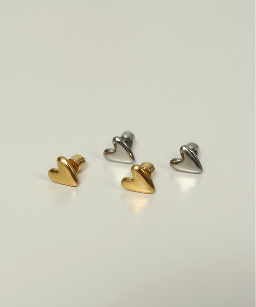 セール】金属アレルギー対応 ワンポイントハートピアス サージカル