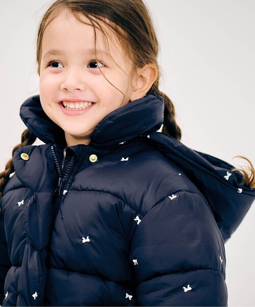 apres les cours（アプレレクール）の「リボン・ハート刺繍スカラップアウター_マシンウォッシャブル（ダウンジャケット/コート・キッズ・ネイビー/ピンク/アイボリー・80/90/100/110/120/130/140）」の17枚目の写真