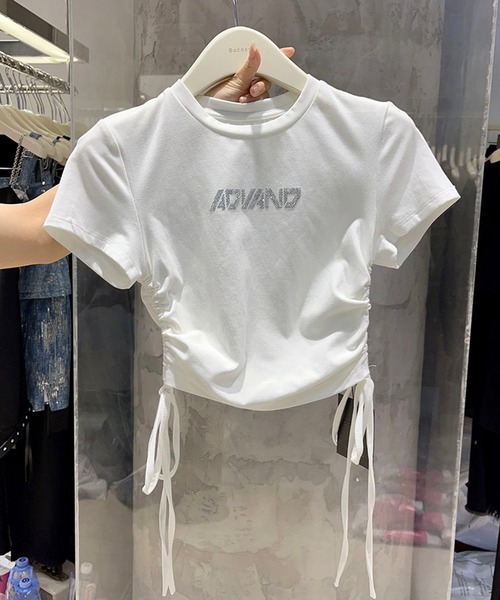 SPIGA（スピーガ）の「ｻｲﾄﾞｼｬｰﾘﾝｸﾞﾄｯﾌﾟｽ（その他トップス・レディース・ベージュ/ホワイト/ブラック・FREE）」の2枚目の写真