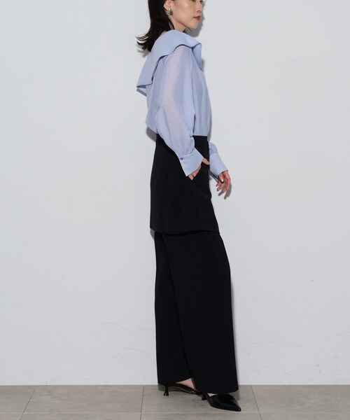 GALLEST（ギャレスト）の「◆ワンショルダーブラウス（シャツ/ブラウス・レディース・サックスブルー/ブラック・38）」の13枚目の写真