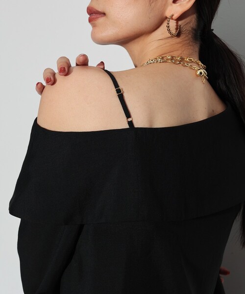 GALLEST（ギャレスト）の「◆ワンショルダーブラウス（シャツ/ブラウス・レディース・サックスブルー/ブラック・38）」の8枚目の写真