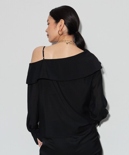 GALLEST（ギャレスト）の「◆ワンショルダーブラウス（シャツ/ブラウス・レディース・サックスブルー/ブラック・38）」の7枚目の写真