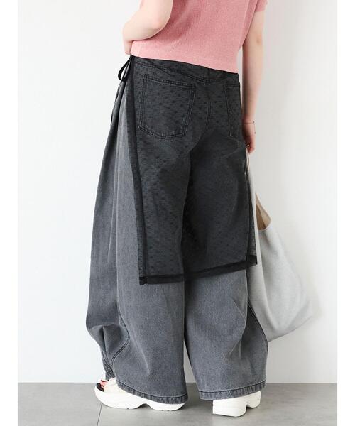 ehka sopo（エヘカソポ）の「◎シアーレーススカート（スカート・レディース・ブラック/キナリ・F）」の15枚目の写真