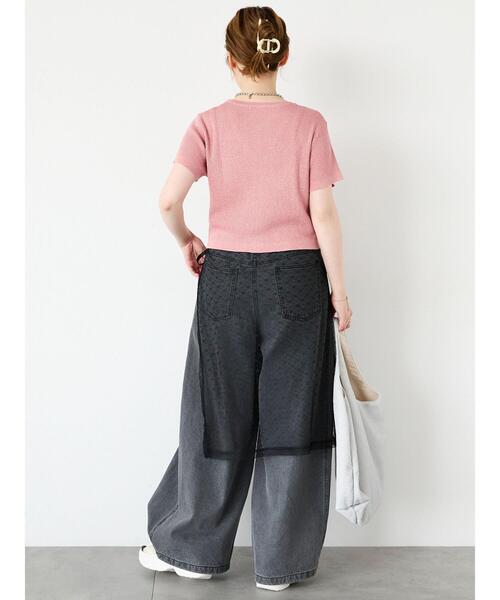 ehka sopo（エヘカソポ）の「◎シアーレーススカート（スカート・レディース・ブラック/キナリ・F）」の19枚目の写真